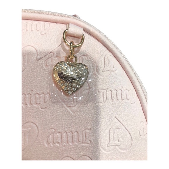 Juicy Couture baby pink powder blush upgrade U medium backpack with charm new - Picture 5 of 15